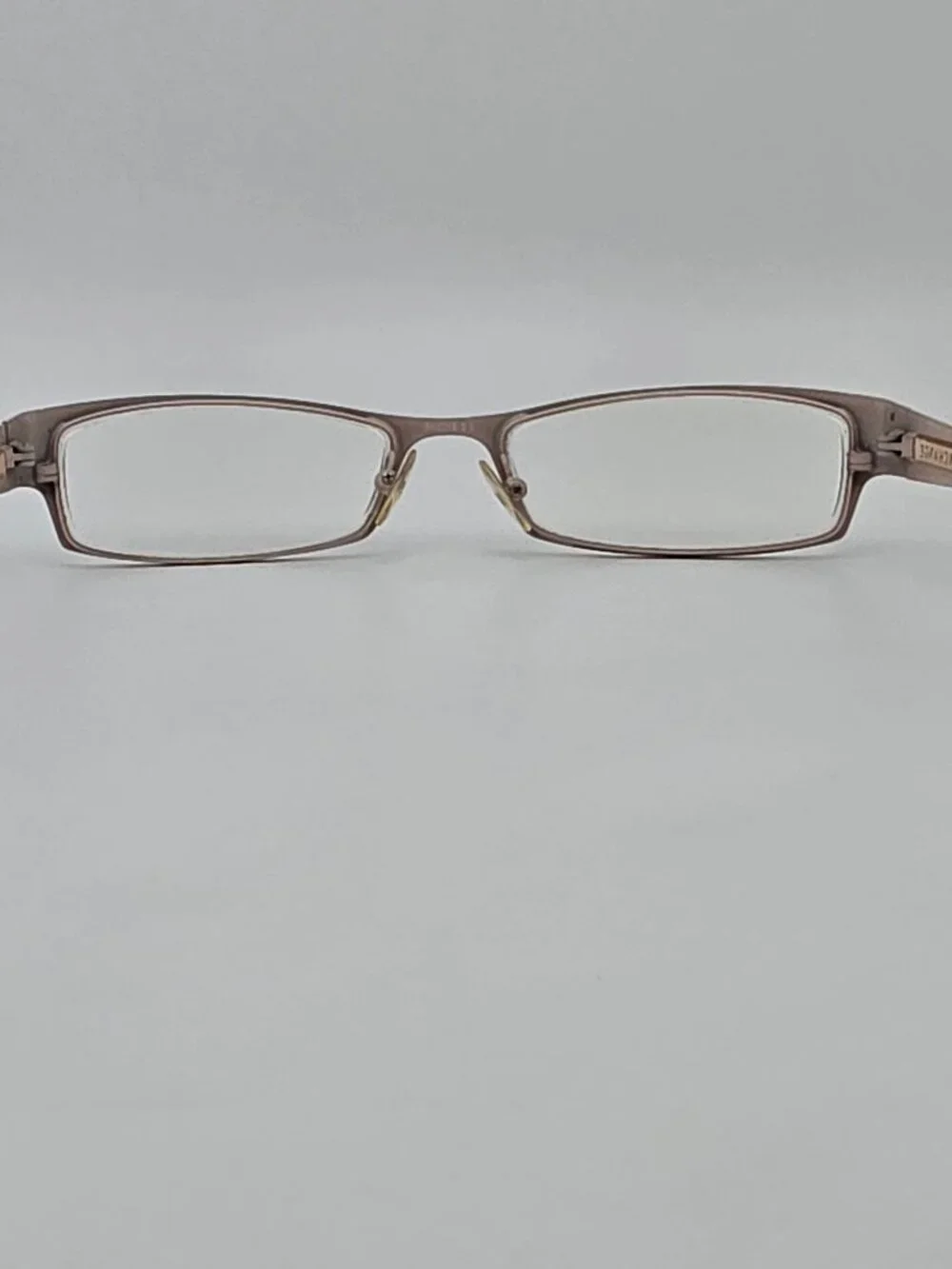 Armani Exchange AX218 Brown on Cream Rectangular Cat Eye Eyeglasses Frame w Case